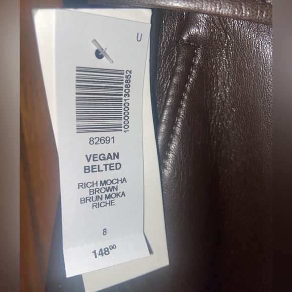 BABATON Vegan Belten pants. Color brown. Size 8. Brand new with tags. - Picture 3 of 3